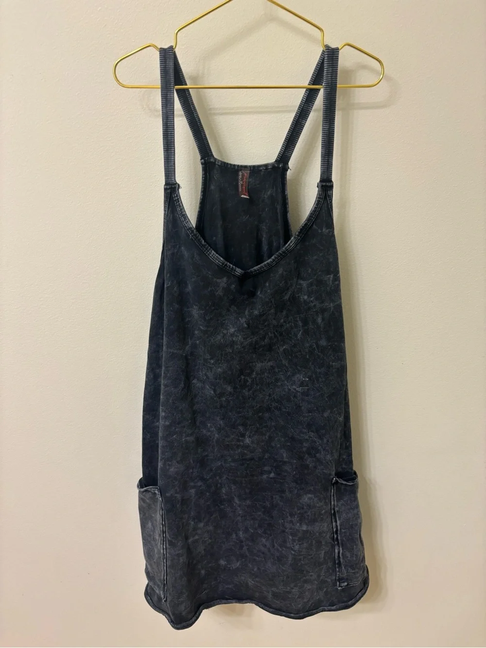 Free People Hot Shot Mini Dress Washed Black